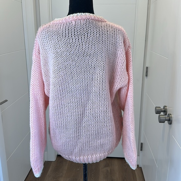 Vintage 90s Cottagecore JEFF LAURENT Pastel Knit Sweater Made in Korea Size S - Picture 7 of 14